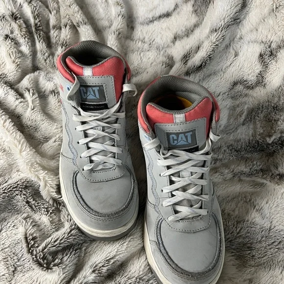 Caterpillar Women's Composite Safety Toe Hightop Sneakers - Gray and Pink - Picture 6 of 8